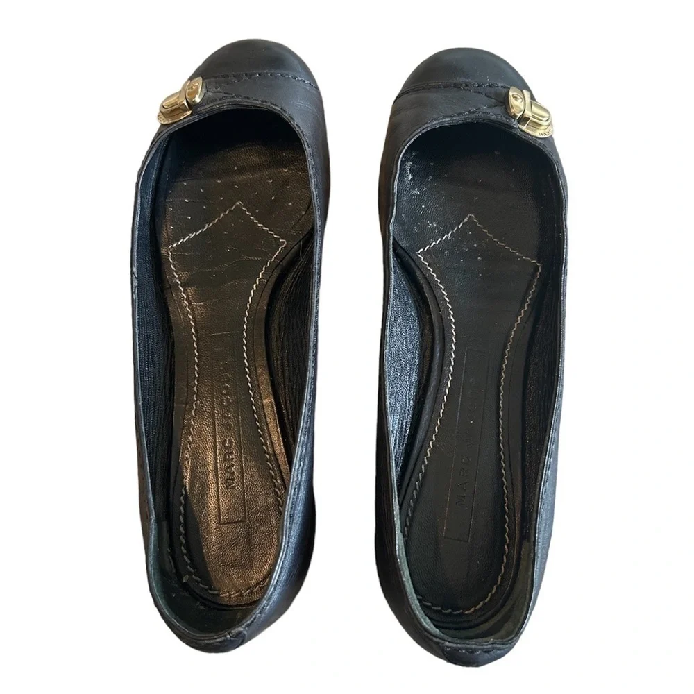 MARC Jacobs Buckle Strap Patent Flats 39 1/2 9 1/2